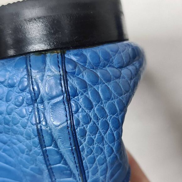 CHANEL Blue Alligator CC Ballerina Flats  Sz. 40.5 - Picture 10 of 11